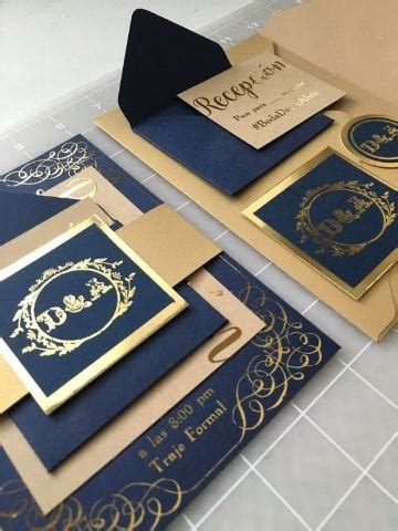 Las Invitaciones De Boda Azul En Diferentes Tonos Y Estilos