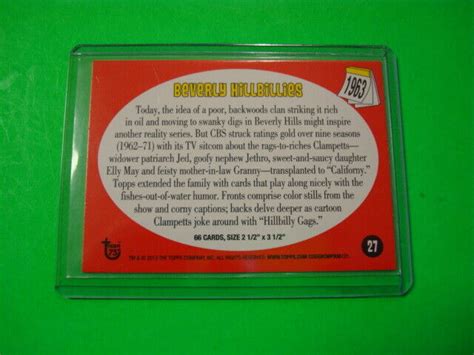 2013 TOPPS 75TH ANNIVERSARY BEVERLY HILLBILLIES PARALLEL FOIL 27 NEW