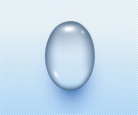 Premium Vector D Realistic Drop Water Isolated On Transparent