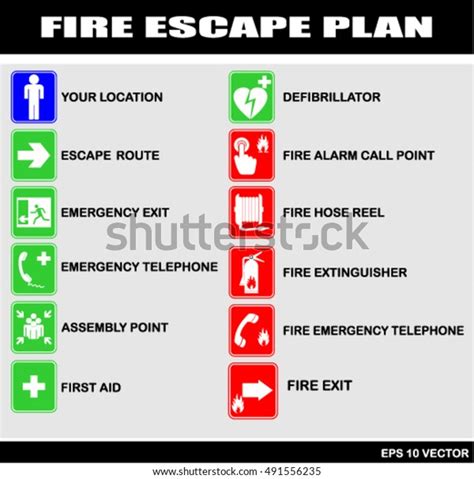 Fire Evacuation Plan Symbols