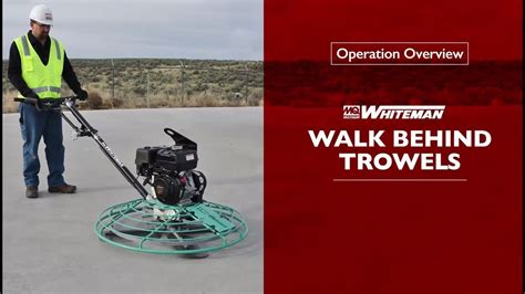 Mq Whiteman Walk Behind Trowels Operation Overview Youtube