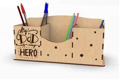 Desktop Organizer Laser Cut Files Laser Cutting Vector Plan