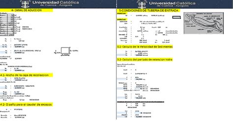 Calculos Para El Diseno De Una Captacion Con Rejilla De Fondo Doc En