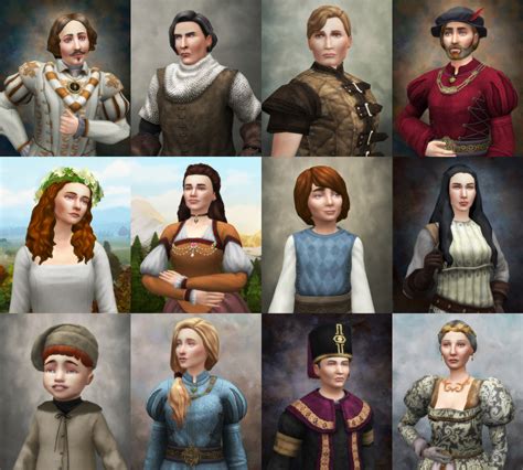 History Lover's Simblr : TS4: PORTRAITS OF THE MEDIEVAL KIND Here’s the ...