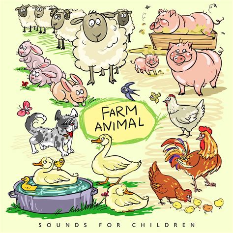 ‎farm Animal Sounds For Children Famous Sound Effects Of Cow Horse