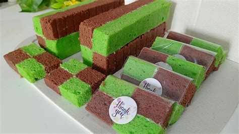 Isian Snack Box Kekinian Bolu Pandan Coklat Kukus Bolu Potong Kukus