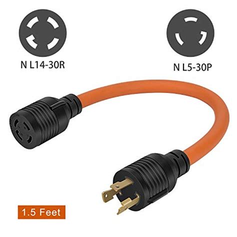 Cleyean Nema L5 30P To L14 30R Adapter Power Cord L5 30 Male Generator