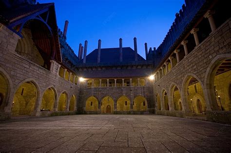 Interior View Of Palace Of Duques De Braganca Photo Background And ...