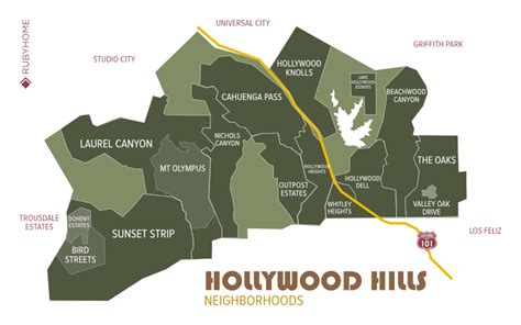 Bird Streets Hollywood Hills Map