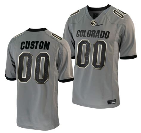 Available Buy New Custom Colorado Buffaloes Jersey Grey