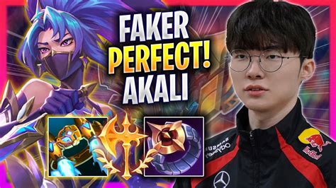 Faker Perfect Game With Akali T1 Faker Plays Akali Mid Vs Katarina