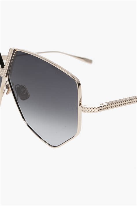 Gold ‘v Hexagon Sunglasses Valentino Eyewear Vitkac Gb