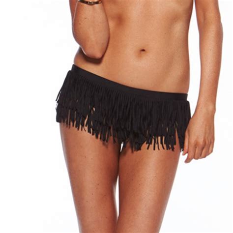 L Space Black Fringe Bikini Gem