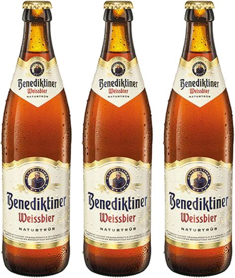 Benediktiner Weissbier Bavarian Wheat Beer 500ml Glass Bottles Pack Of 3 5 4 Abv Amazon