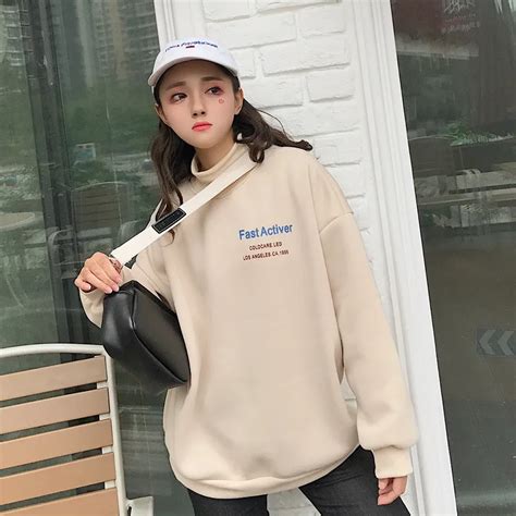 Harajuku Women New Fashion Style Hoodies Female Letter Printed Tops