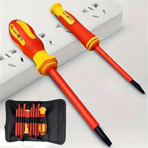 Portable 10 In 1 Insulated Electrician Screwdriver Set With Insulated