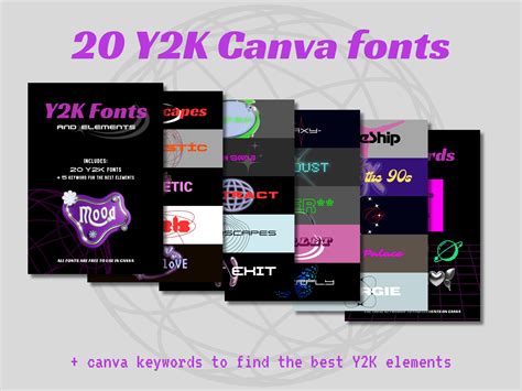 Y K Fonts Canva Template Y K Font Streetwear Typefaces File