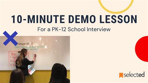 Sample 10 Minute Teacher Demo Lesson For A K 12 School Interview