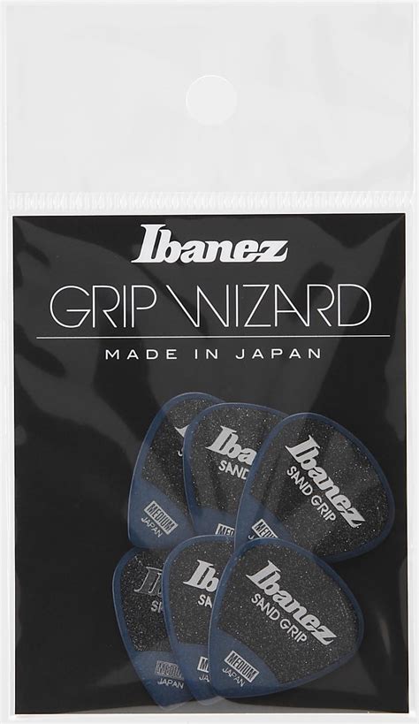 Ibanez Ppa16msg Wizard Series Sand Grip Picks 6 Pack 08mm Ppa16msgdb