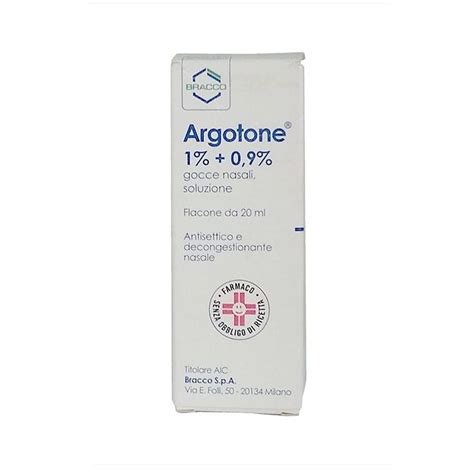 Argotone 1 0 9 Gocce Nasali 20ml Minsan 003950019 Di DOMPE