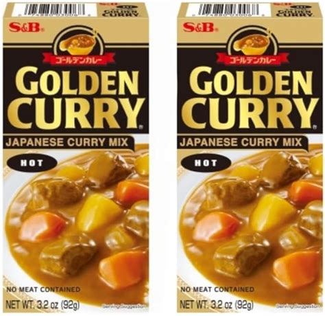 Sandb Golden Curry Japanese Curry Mix Hot 92g X 2 Packs Uk Grocery