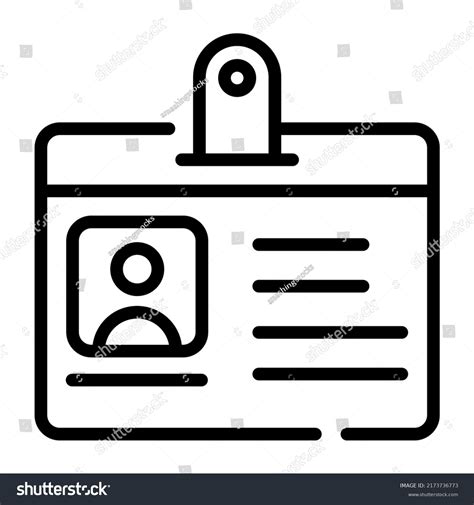 Employees Entry Pass Linear Icon Id Stock Vector Royalty Free 2173736773 Shutterstock