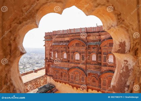 Architecture Of Historic Mehrangarh Fort In Jodhpur Rajasthan India