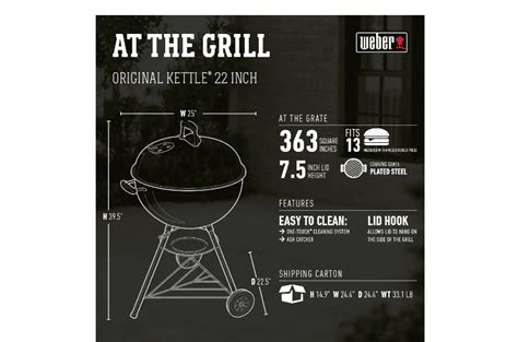 Weber In Original Kettle Charcoal Grill In Black