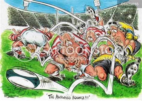 Cartoon Funny Rugby Players