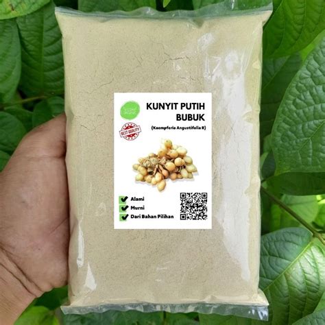 Jual Powder Serbuk Bubuk Kunyit Putih Isi 500 Gram Temu Gombyok Kunci