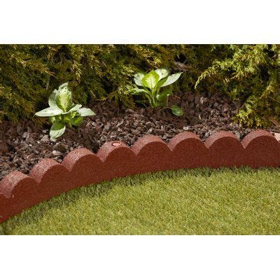 A Red Brick Garden Edging In The Grass