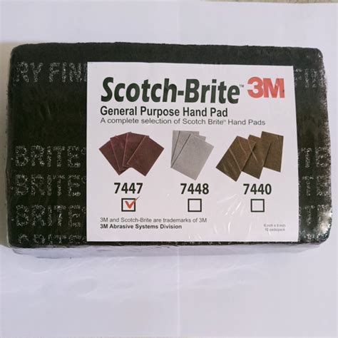 Jual Scotch Brite 3M 7447 General Purpose Hand Pad Merah Maroon 6 X 9