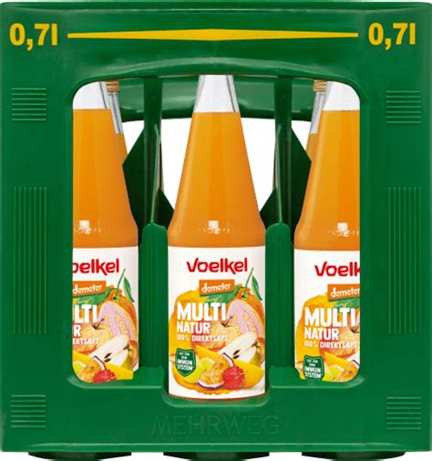 Voelkel Bio Multi Natur Direktsaft Kasten X L Glas Mehrweg