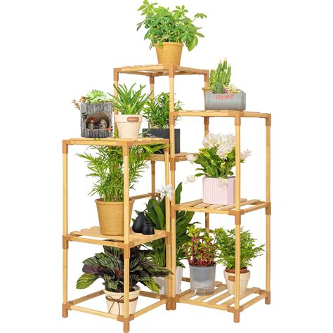 Arlmont Co 7 Tier Corner Plant Stand Indoor Outdoor 7 Tier 7 Potted