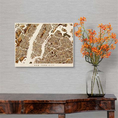 New York City Street Map Wall Art Canvas Prints Framed Prints Wall Peels Great Big Canvas