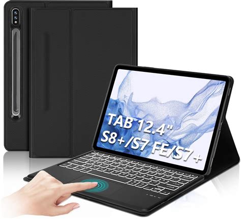 IVEOPPE Samsung Galaxy Tab S7 Fe Tastatur mit Touchpad Tastatur Hülle