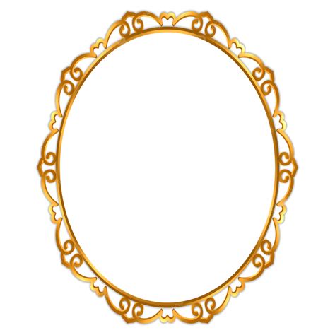 Aesthetic Gold Oval Frame Frames Oval Borders Png Transparent