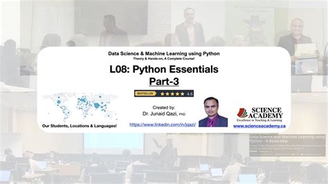 Lecture8 Python Essentials Part 3 Data Science And Machine Learning Using Python Youtube