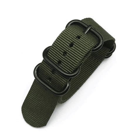 Invella Mm Nylon Nato Watch Strap Green Invellastraps