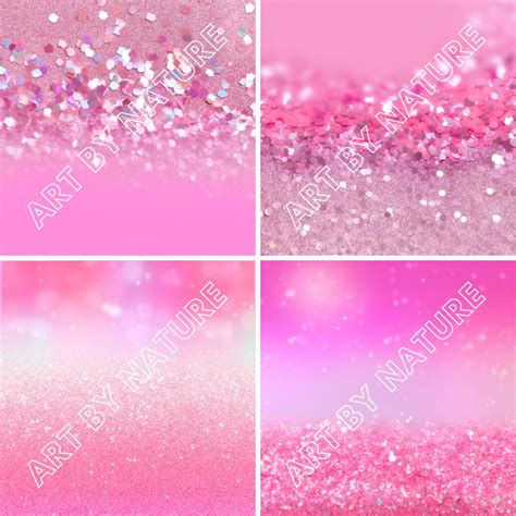 Pink Glitter Digital Paper Printable Scrapbook Paper Iridescent Texture