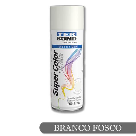 Tinta Spray Uso Geral Branco Fosco 350ml TekBond