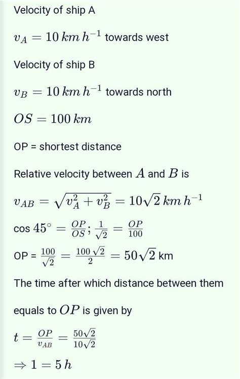 Question A Ship Is Moving Westwards With The Speed Of 10km Hr And A