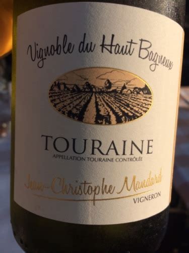 Jean Christophe Mandard Vignobles Du Haut Bagueux Touraine Vivino Canada