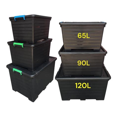 120l 90l 65l Storage Box Heavy Duty With Wheels And Handlestorage