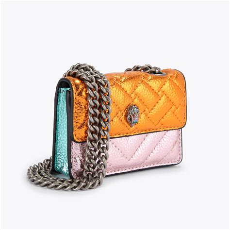 Micro Kensington Metallic Quilted Micro Multi Way Bag By Kurt Geiger London