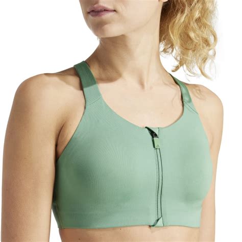 Bra Adidas TLRD Impact Luxe High Support Zip Verde Fitpoint