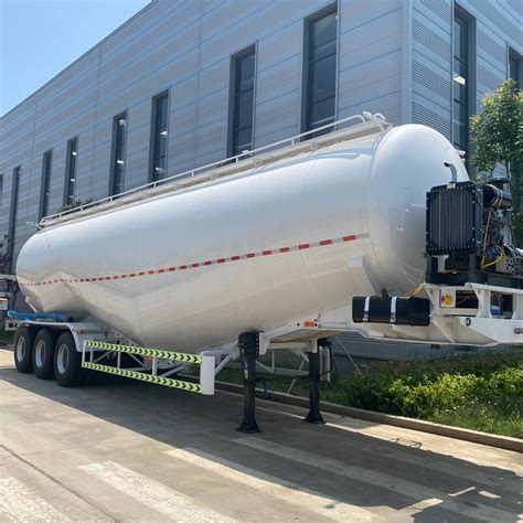 Tri Axle Cubic Bulk Cement Tank Trailer Fly Ash Cement Bulker Silo