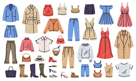Premium Vector Fashion Trendy Female Clothes And Accessories Stylish