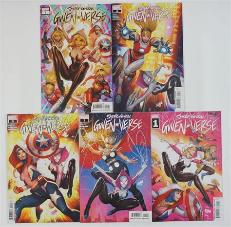 Spider Gwen Gwenverse 1 5 VF NM Complete Series Gwen Stacy Thorgwen