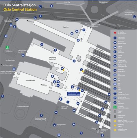 Oslo central station map - Ontheworldmap.com